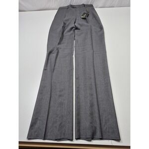 Zanieri Dress Pants Mens 30x37 Gray Wool Pleated Super 100s Unhemmed Italy NWT